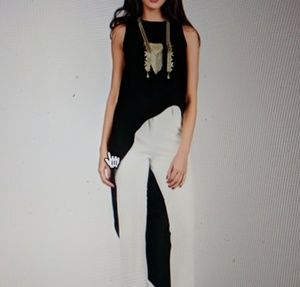 Dressy tank with side tail